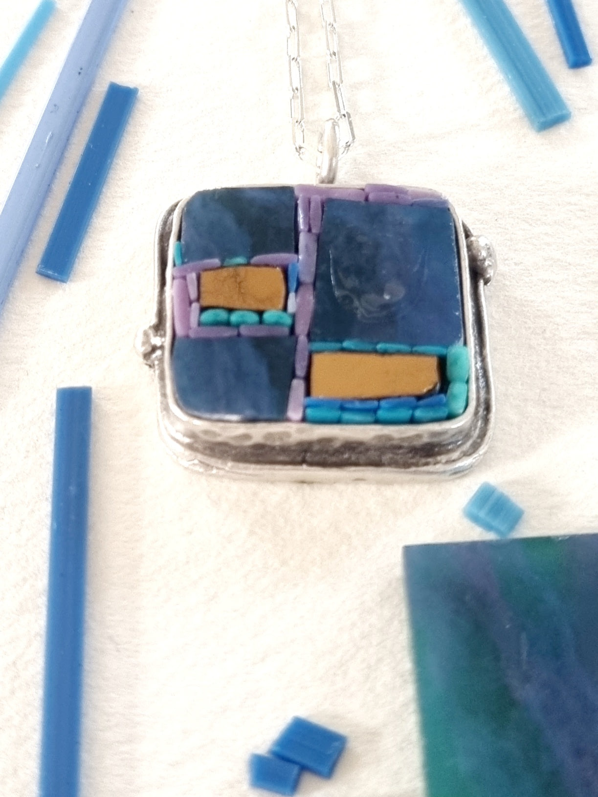 Purple Mosaic Pendant