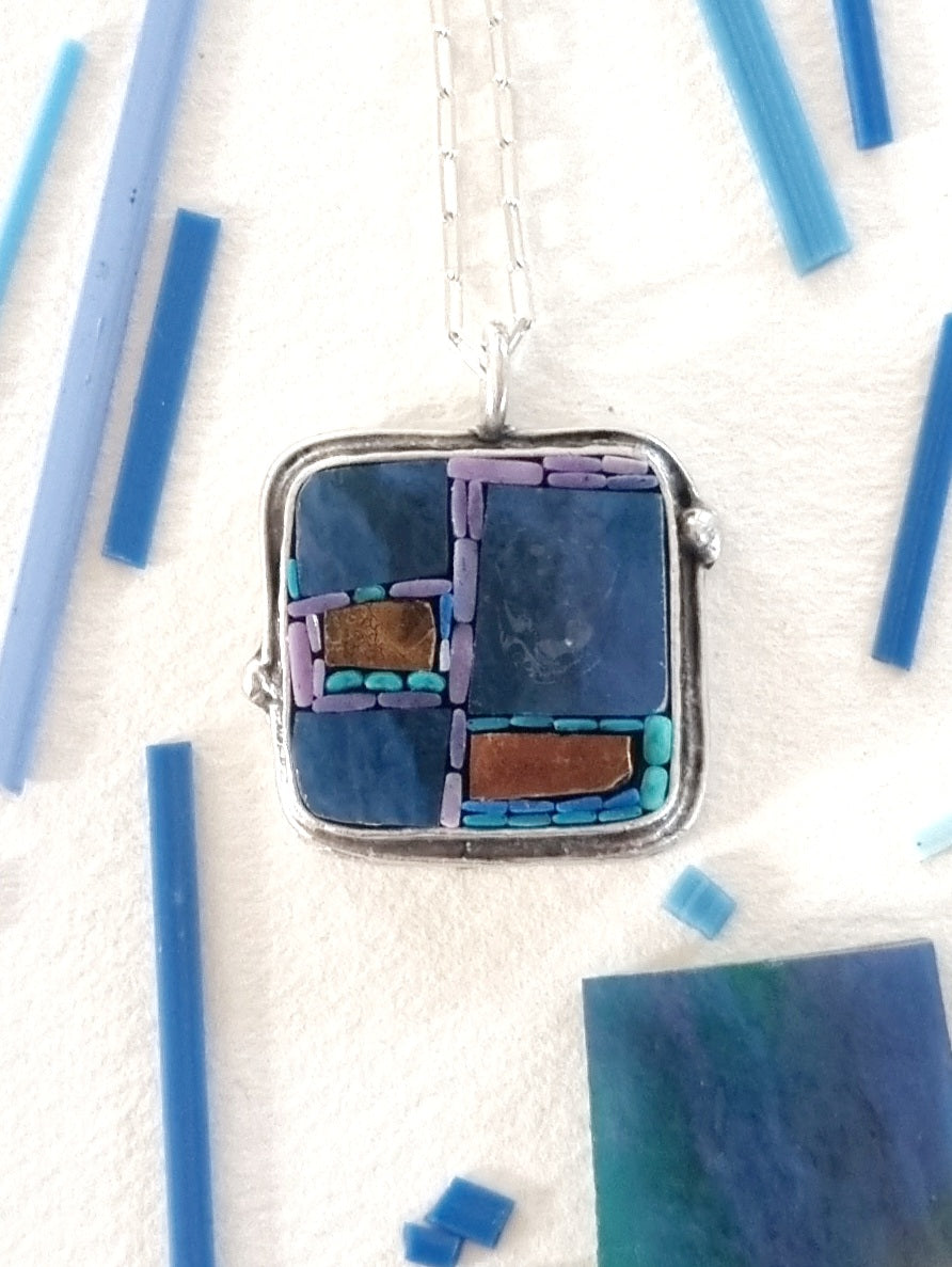 Purple Mosaic Pendant