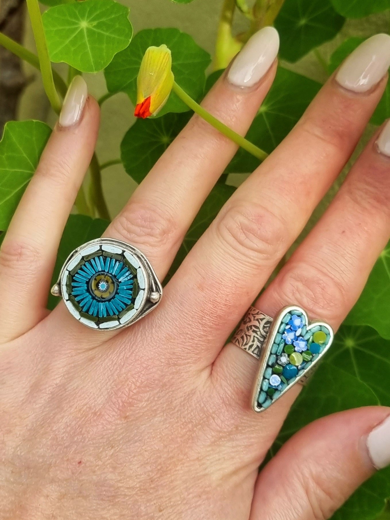 Round Mosaic Ring