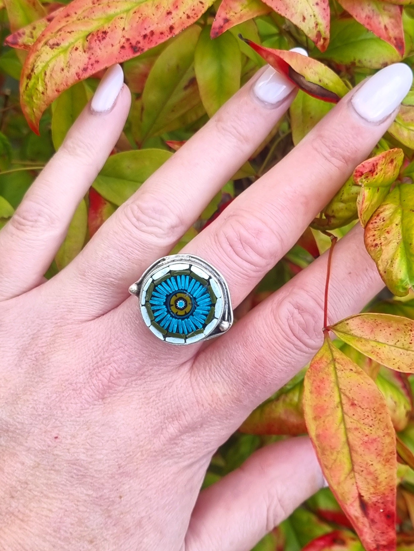 Round Mosaic Ring