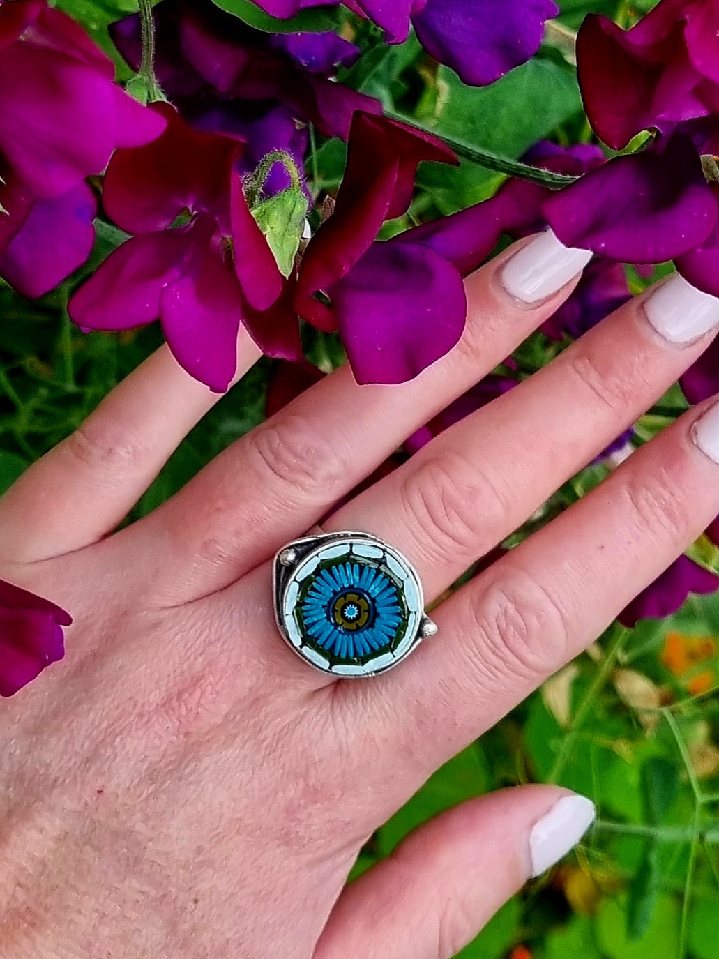 Round Mosaic Ring