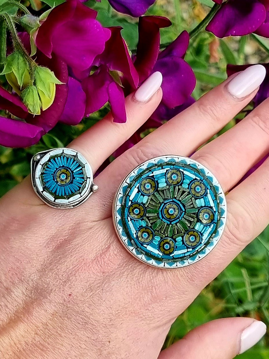 Round Mosaic Ring