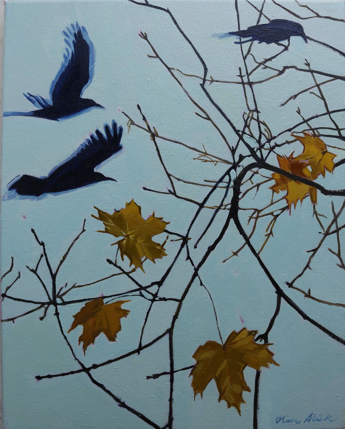 Cows Lawn Companions - Oil on Canvas