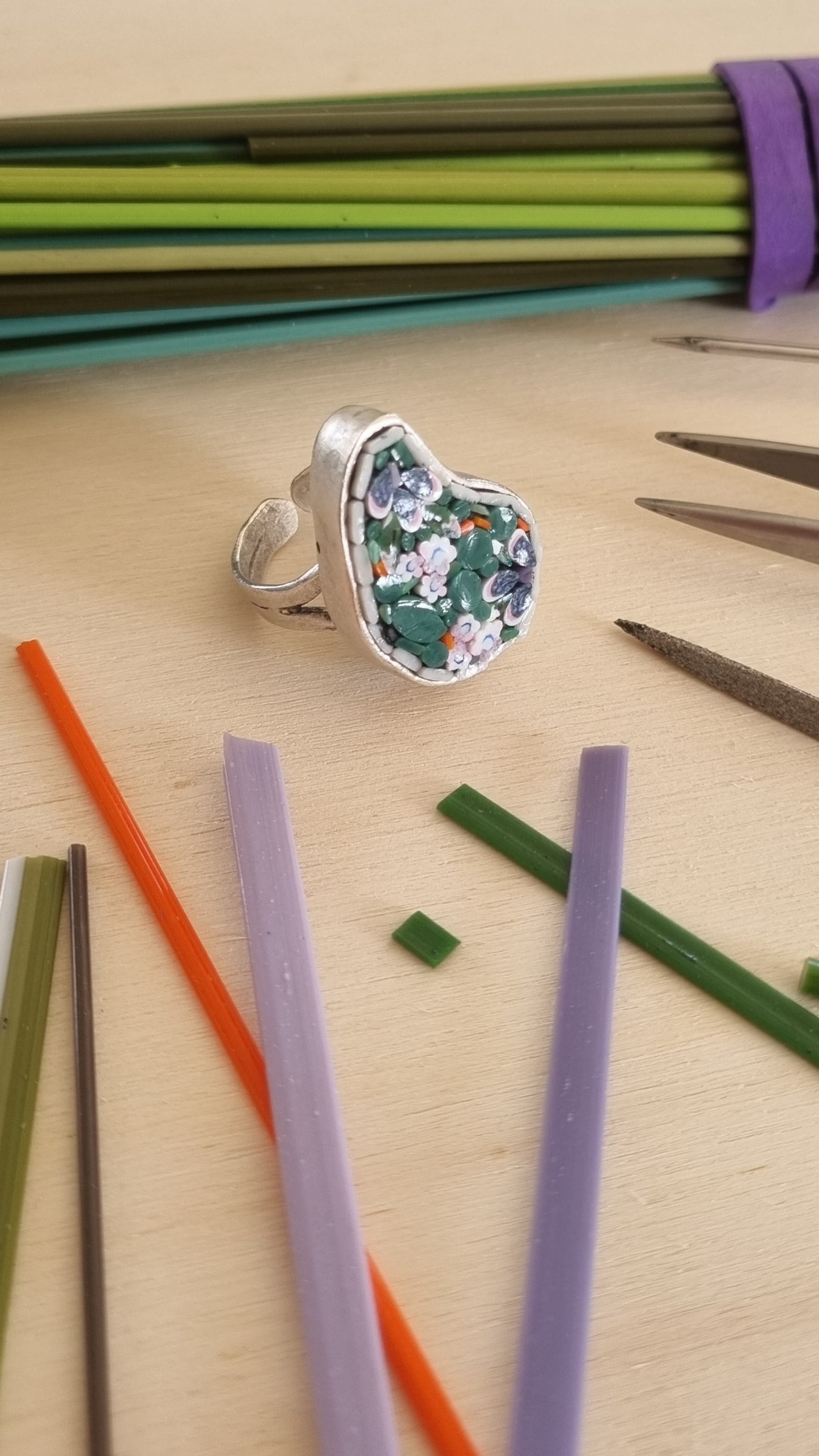 Micro Mosaic Ring