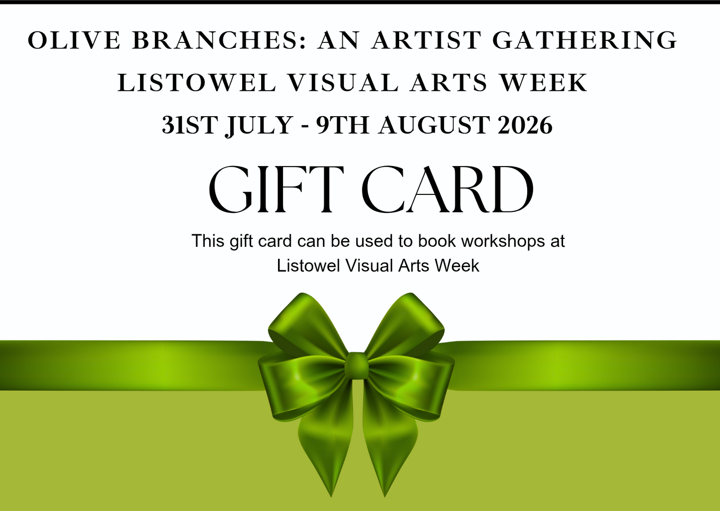 Listowel Visual Arts Week Gift Card