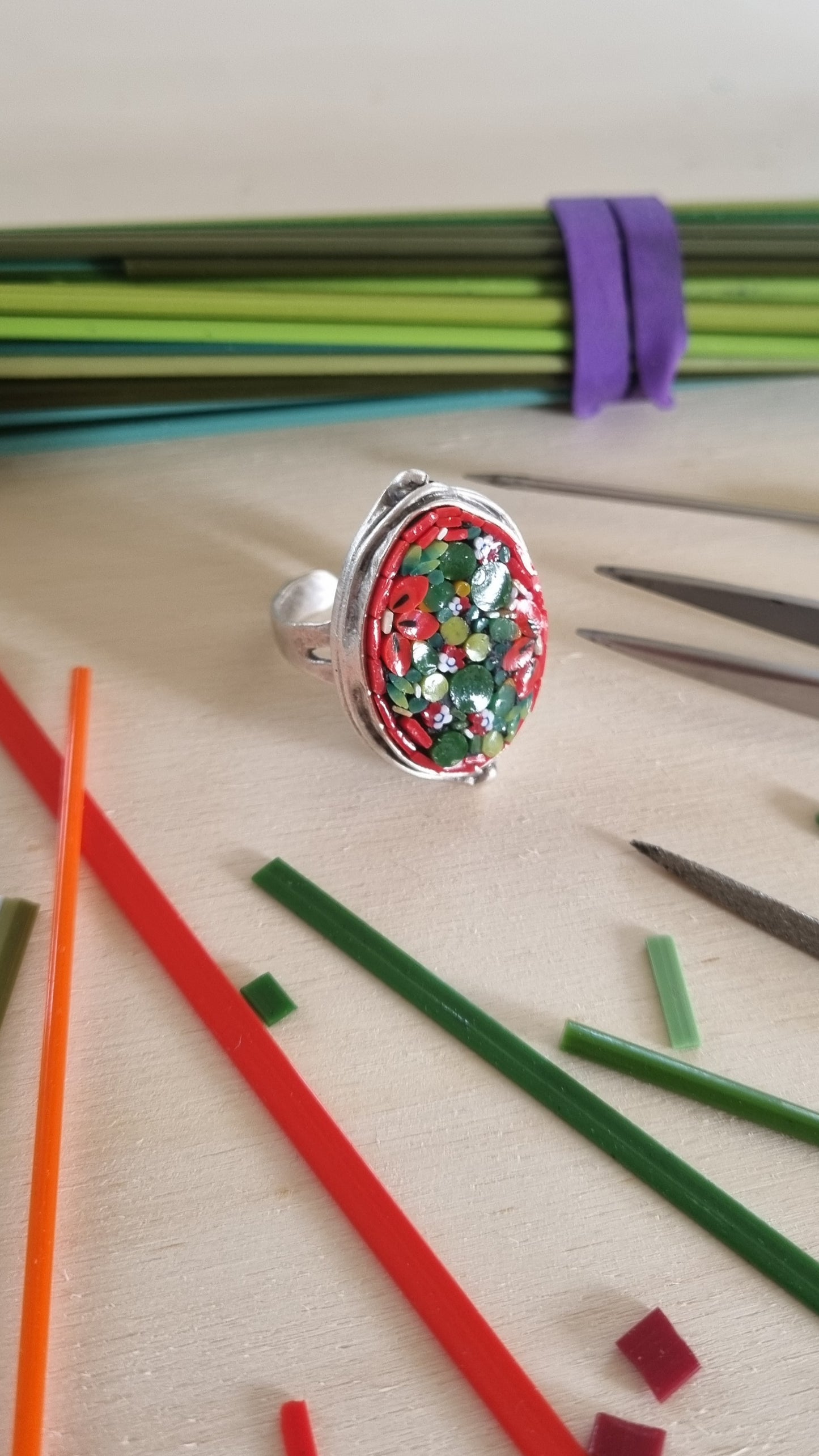 Oval Mosaic Ring