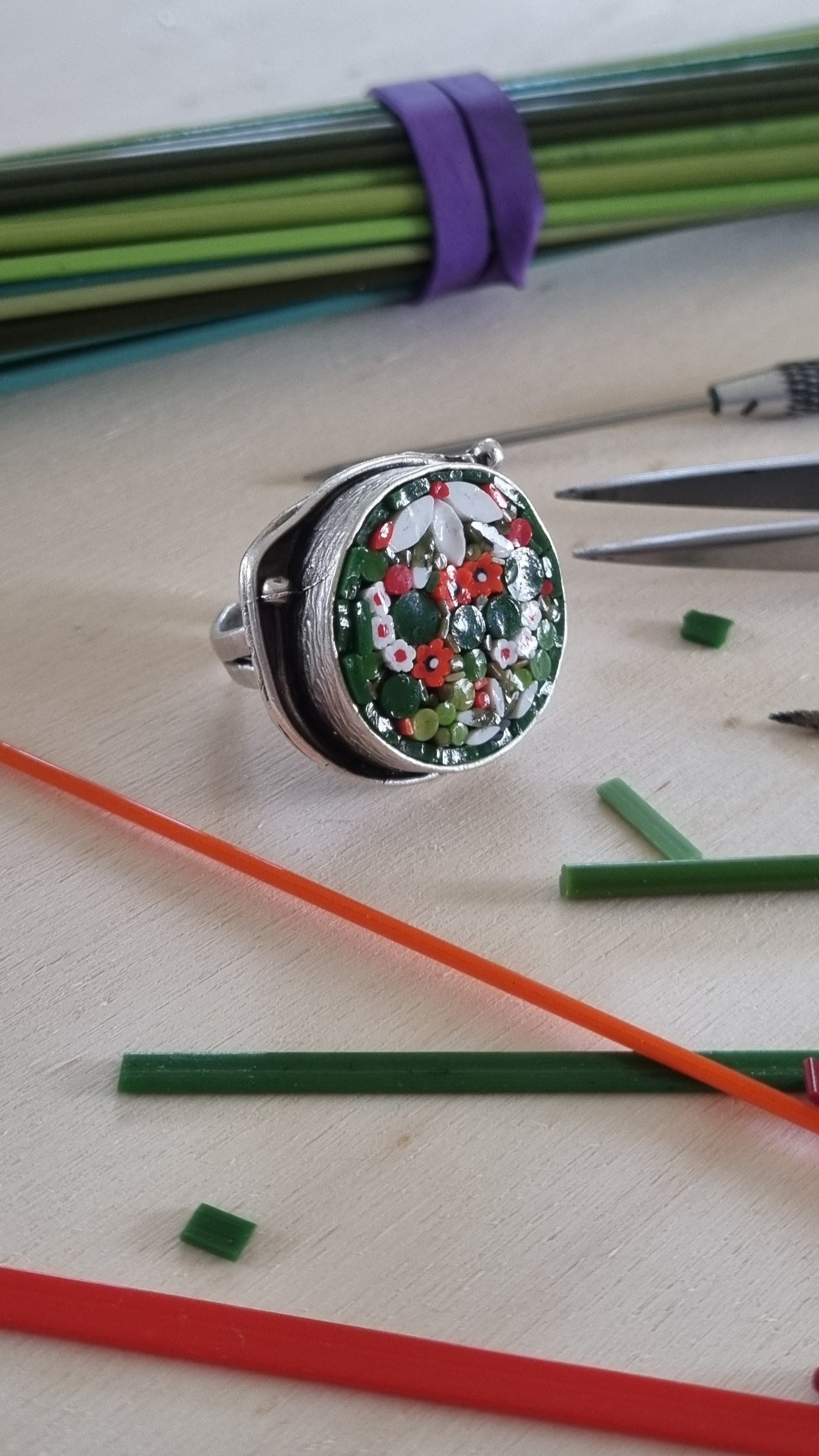 Round Mosaic Ring