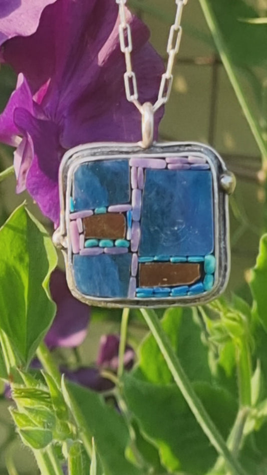 Purple Mosaic Pendant
