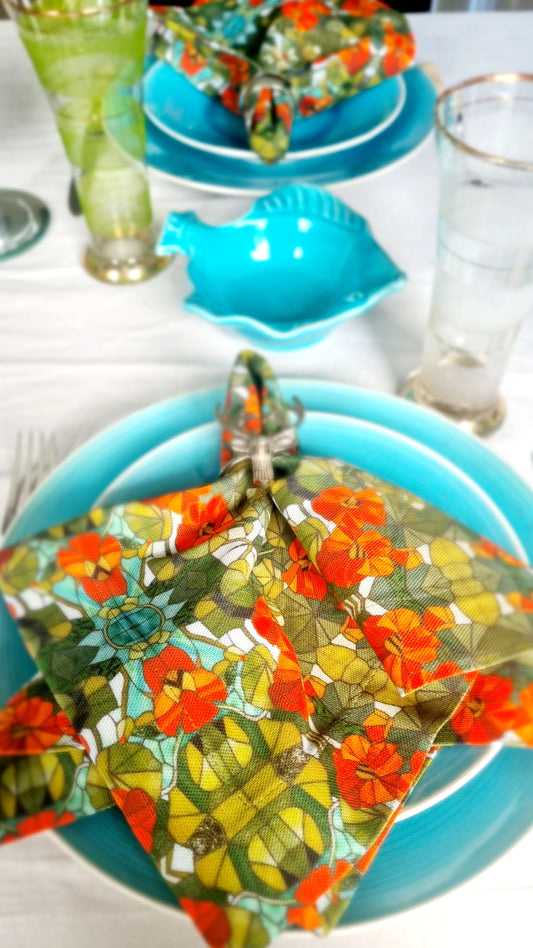 Nasturtium Napkins x 2
