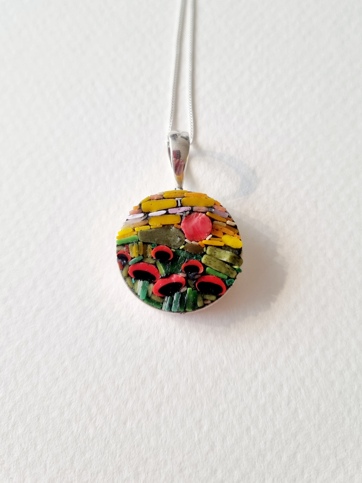 Small Sterling Silver Sunset Pendant