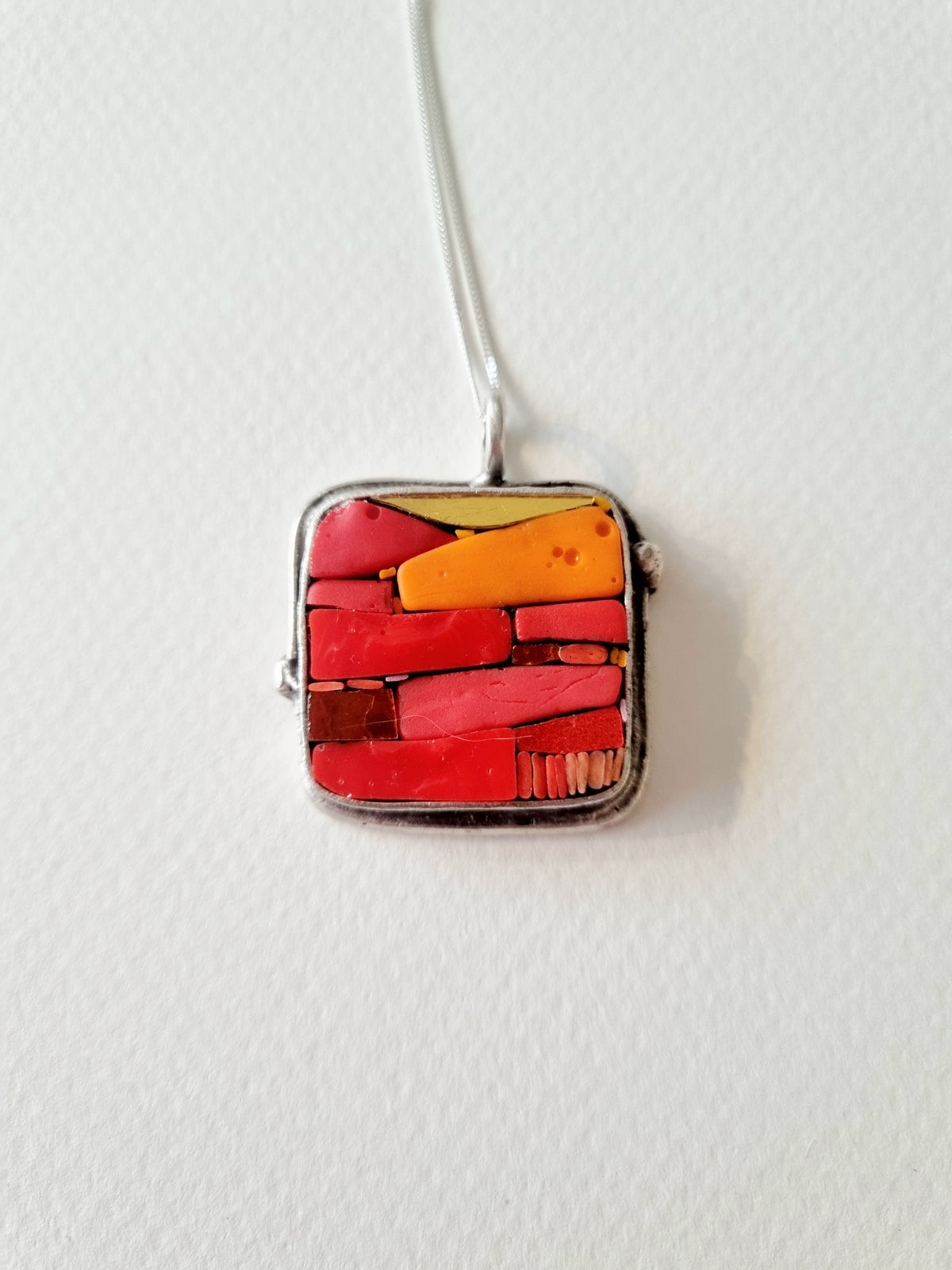 Abstract Red Pendant
