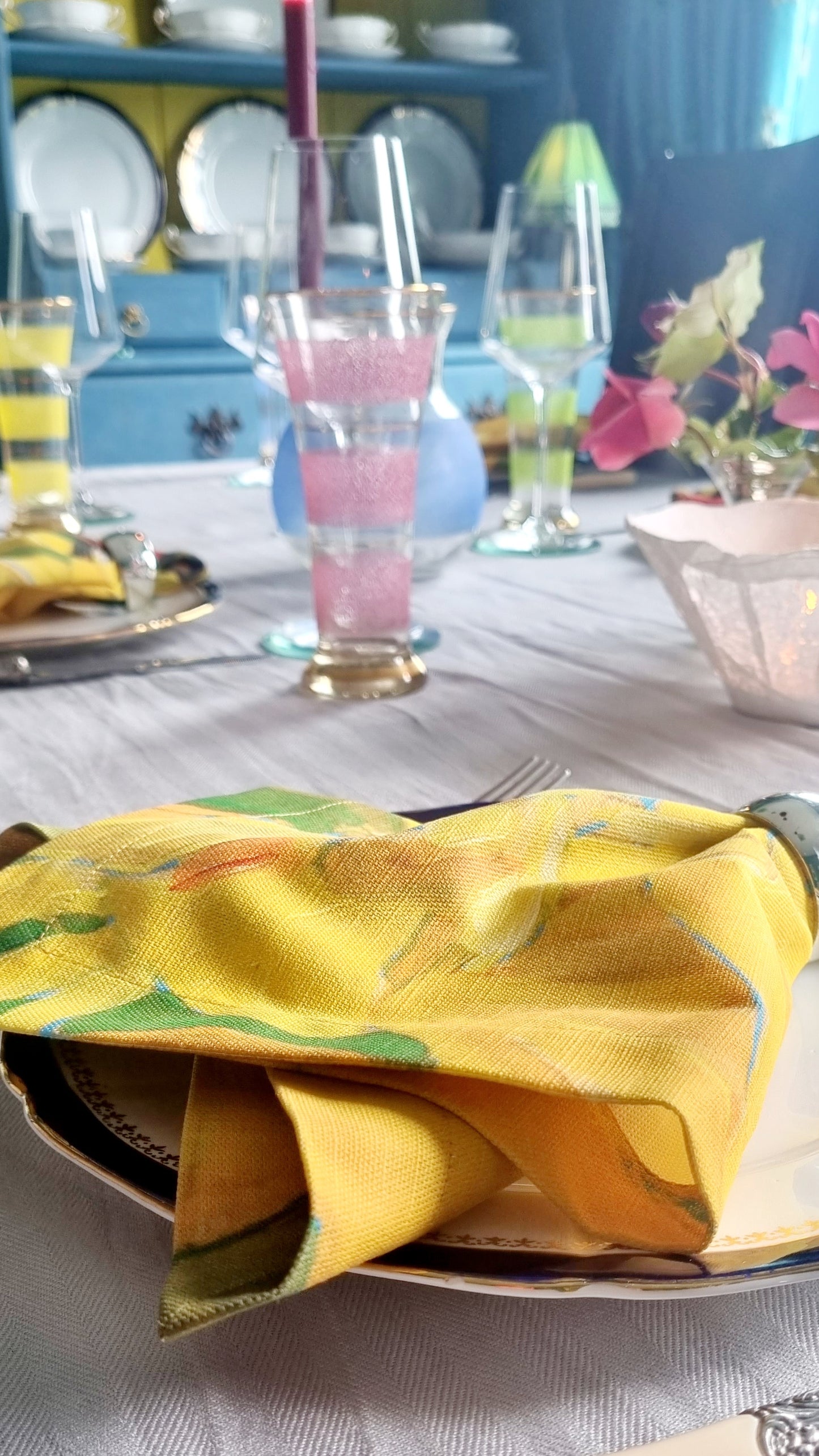 Bee and Iris Napkins x 2