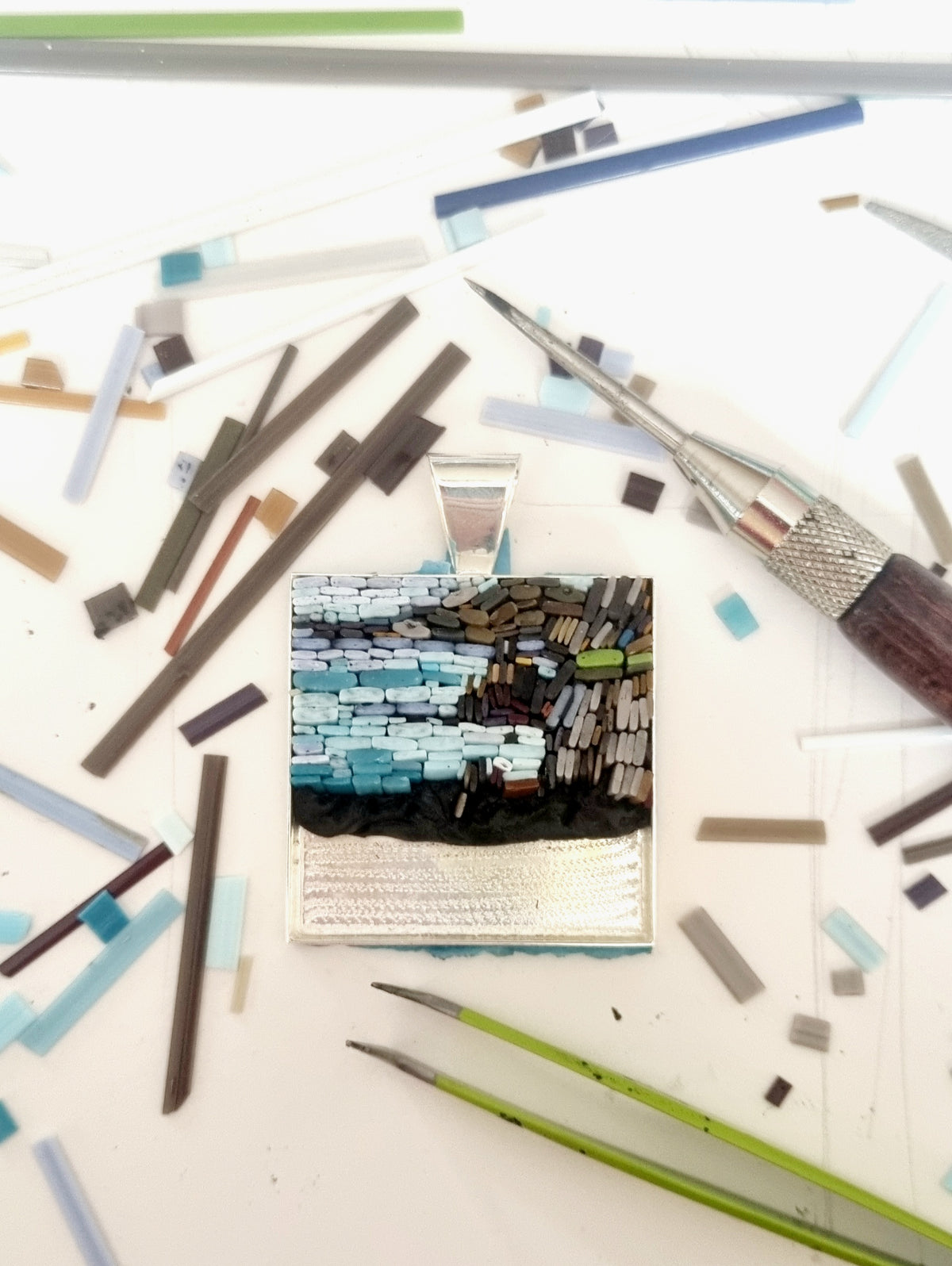 Coumeenoole West Kerry - Large Micro Mosaic Pendant