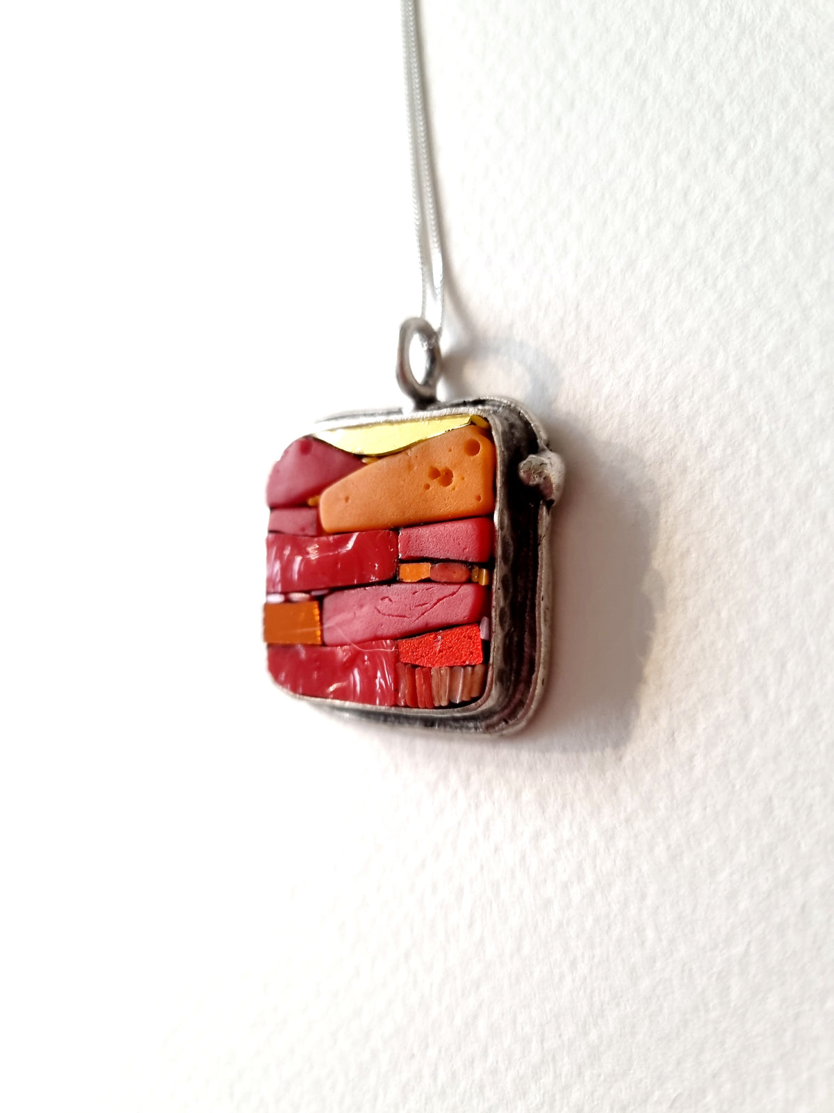 Abstract Red Pendant