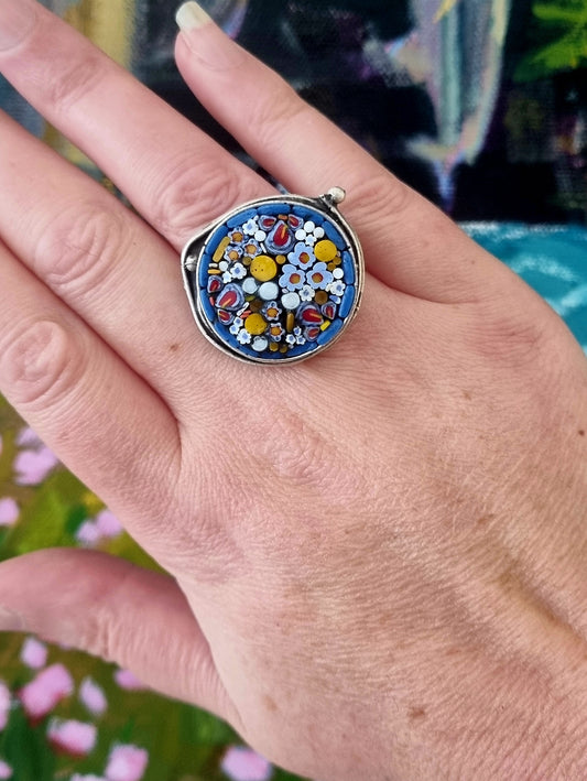 Round Mosaic Ring