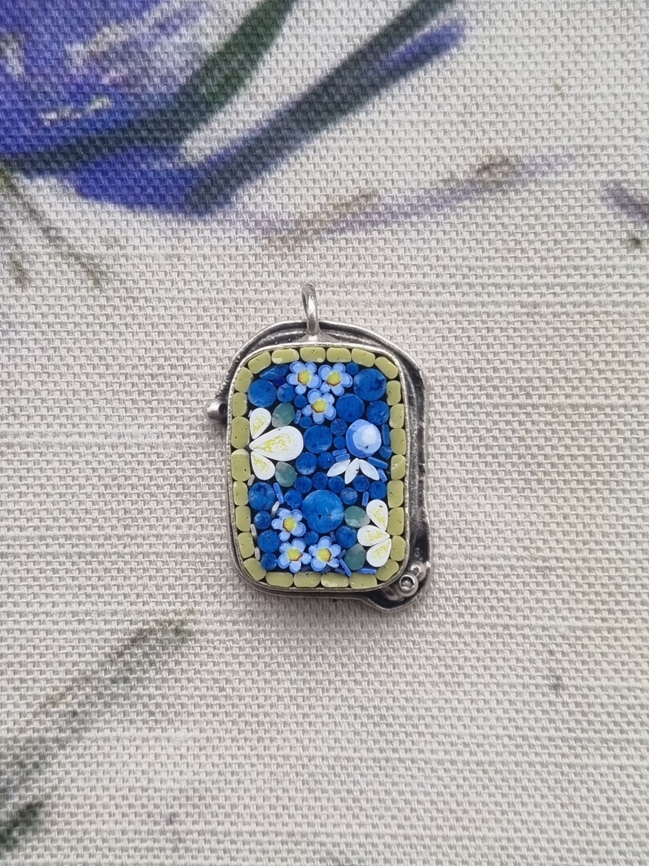 Blue and Lime Green Pendant