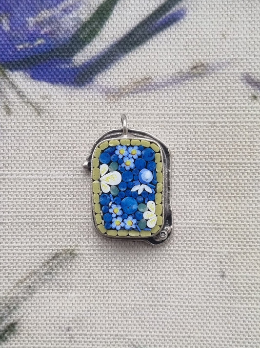 Blue and Lime Green Pendant