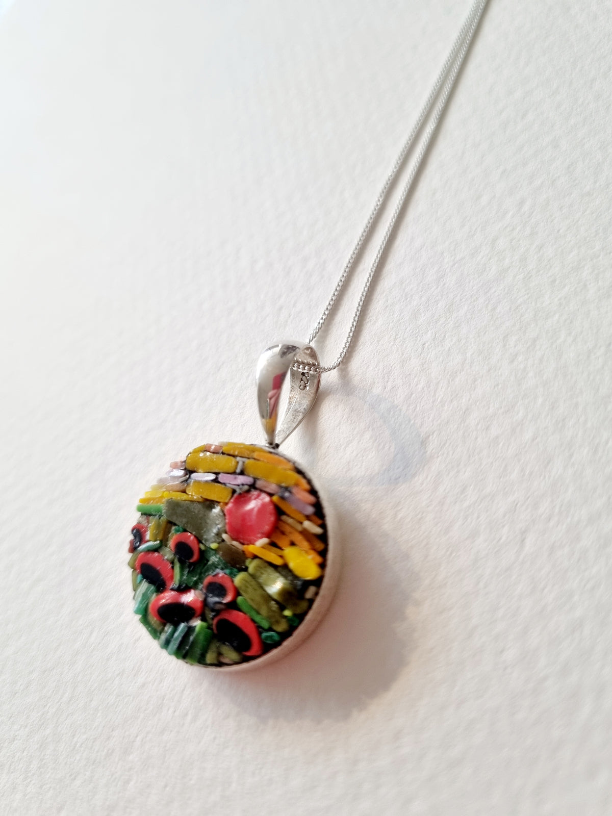 Small Sterling Silver Sunset Pendant