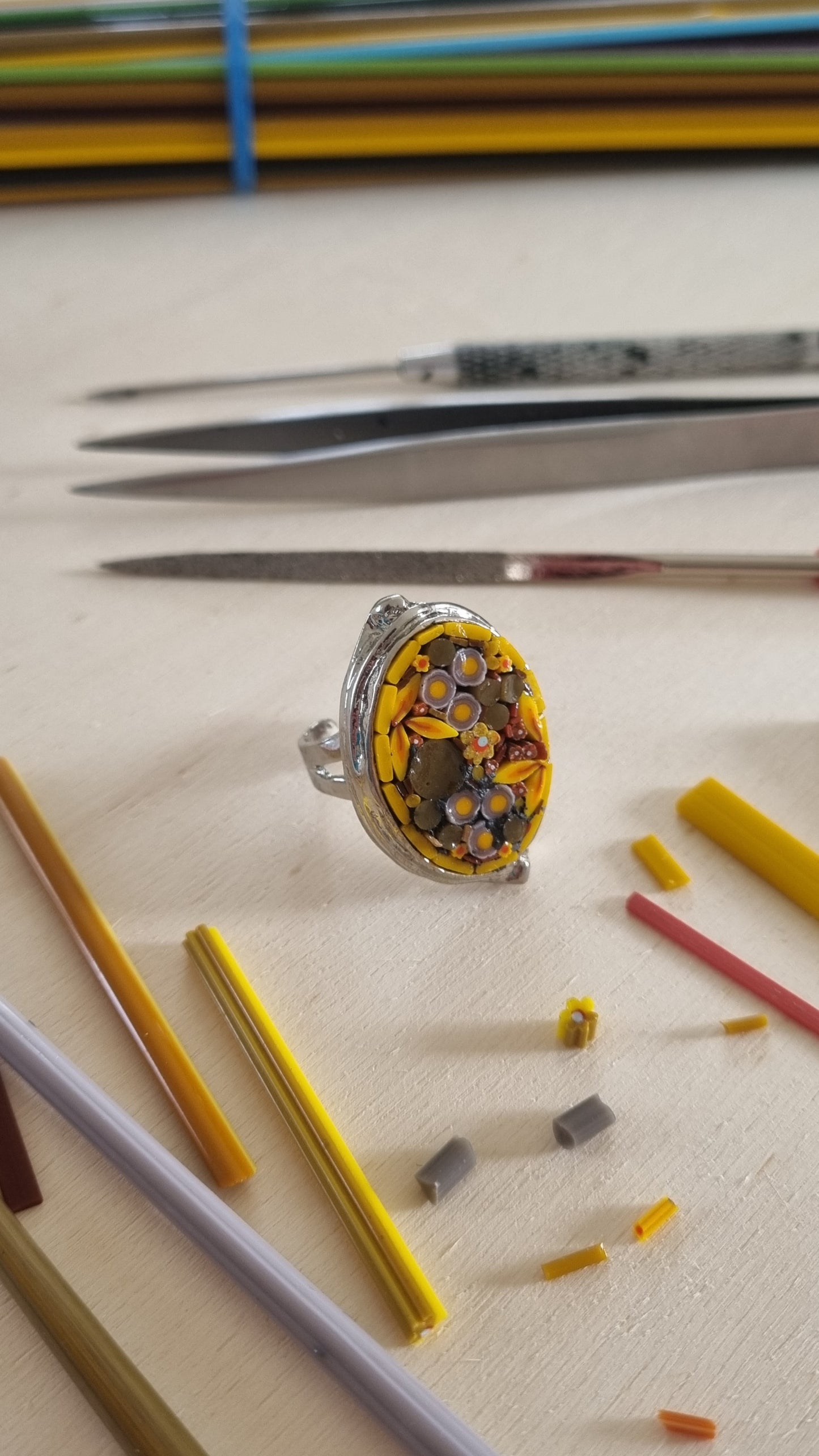 Oval Mosaic Ring