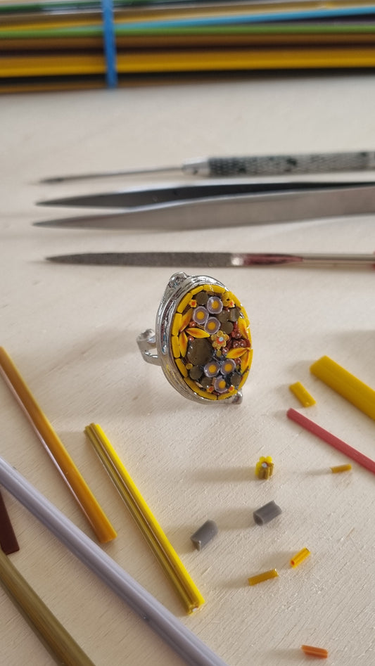 Oval Mosaic Ring
