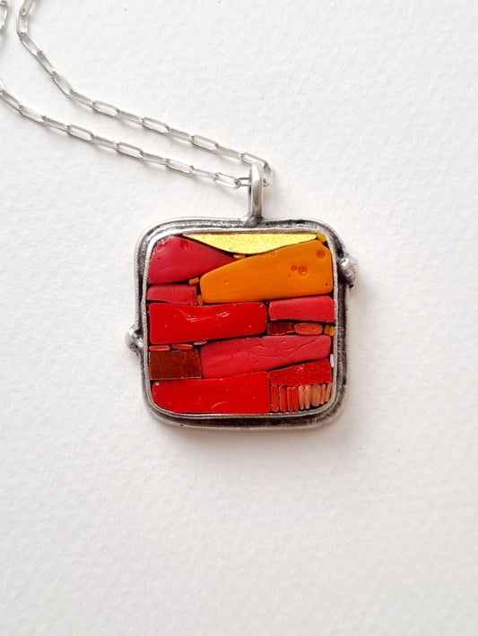 Micro Mosaic Sunset Pendant