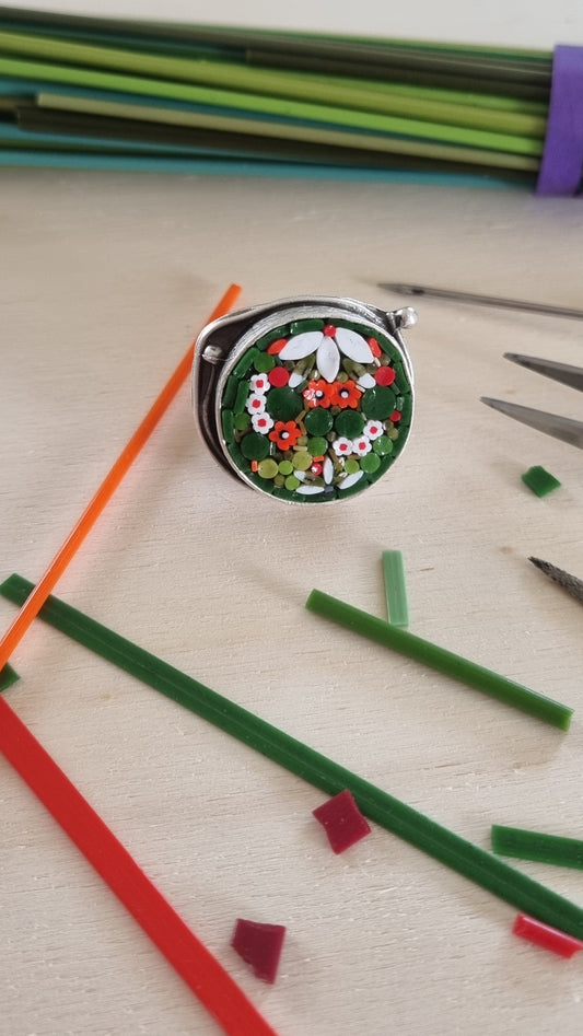 Round Mosaic Ring